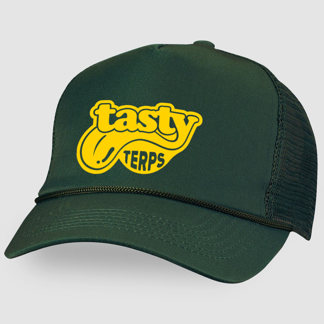 Tasty Terps Logo - Hunter Green Trucker Hat