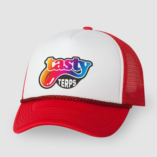 Tasty Terps Logo - Red Trucker Hat