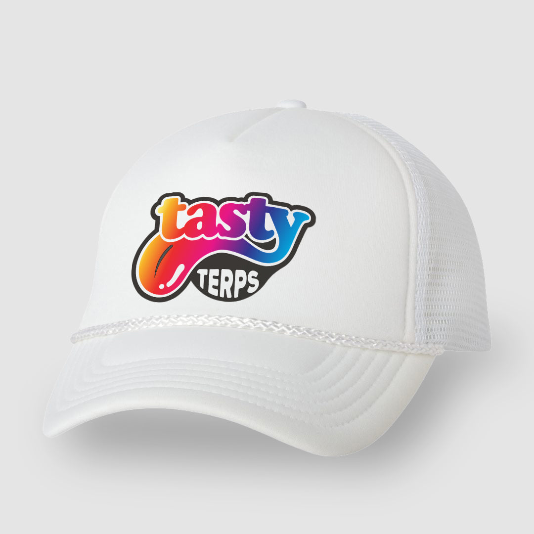 Tasty Terps Logo - White Trucker Hat